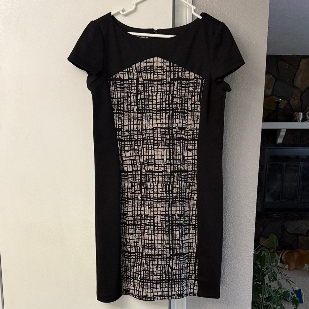 Elegant Black and Cream Dress